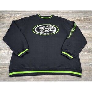 Vintage 1990s Crewneck Sweatshirt ARCTIC CAT Black Cotton 2XL Snowmobile